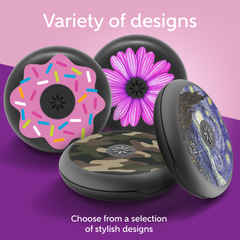 Invisalign™ Aligner and Retainer Case (Purple Daisy)